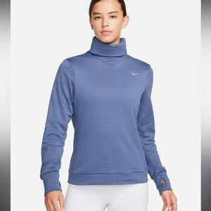 Women’s Nike Therma-Fit Turtleneck Blue Medium